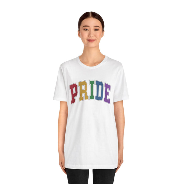 Pride Short Sleeve T-Shirt - Celebrate LGBTQ+ Equality - Vibrant Rainbow Design