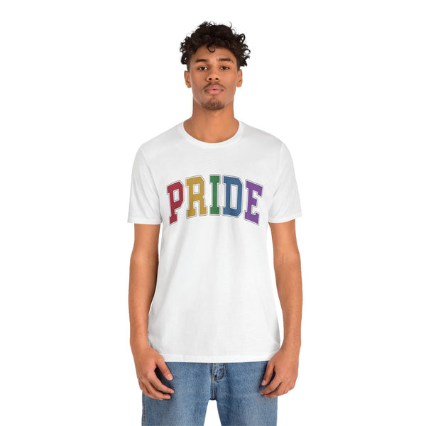 Pride Short Sleeve T-Shirt - Celebrate LGBTQ+ Equality - Vibrant Rainbow Design