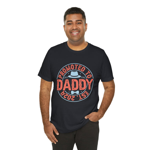 Promoted to Daddy - Dads T-Shirt, Fathers Day Shirt, Dad Birthday Gift, Cool Gift for Dads, Gift for Dad, Husband Gift,