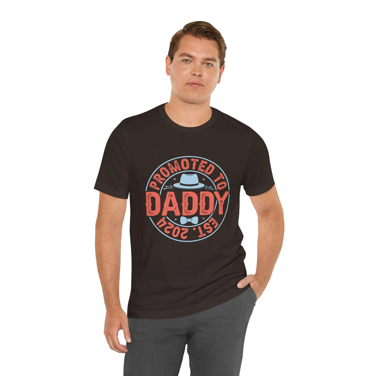 Promoted to Daddy - Dads T-Shirt, Fathers Day Shirt, Dad Birthday Gift, Cool Gift for Dads, Gift for Dad, Husband Gift,