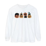 Pumpkin Cat Heads – Spooky Halloween Trio Graphic Tee