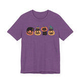 Pumpkin Cat Heads – Spooky Halloween Trio Graphic Tee