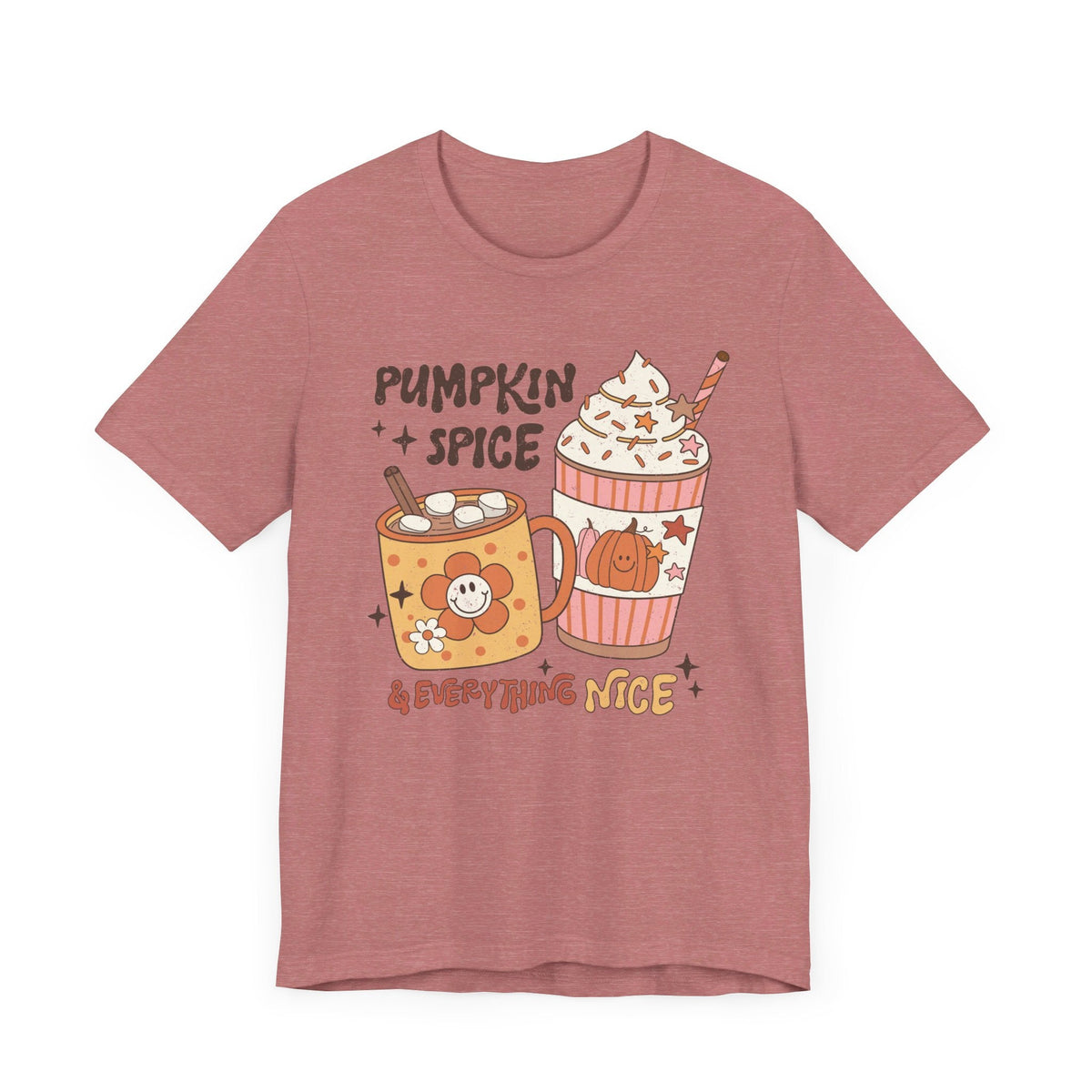 Pumpkin Spice & Everything Nice T-Shirt - Cozy Fall Graphic Tee for Autumn Lovers - Cute Seasonal Fashion