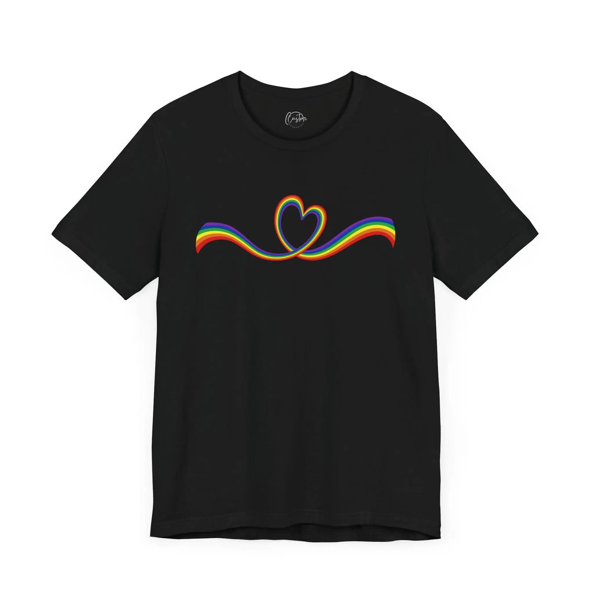 Rainbow Heart - Rainbow Pride Tee | Equality Shirt | LGBTQ+ Support Apparel | Colorful Gay Pride T-Shirt | Inclusive
