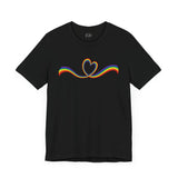 Rainbow Heart - Rainbow Pride Tee | Equality Shirt | LGBTQ+ Support Apparel | Colorful Gay Pride T-Shirt | Inclusive