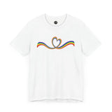 Rainbow Heart - Rainbow Pride Tee | Equality Shirt | LGBTQ+ Support Apparel | Colorful Gay Pride T-Shirt | Inclusive