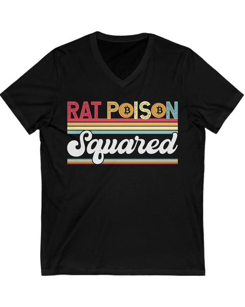 Rat Poison Squared Crypto V Neck Tee For Crypto Enthusiasts And Traders