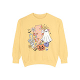 Retro Halloween Lightning Bolt Ghost - Fun Spooky Graphic Sweater