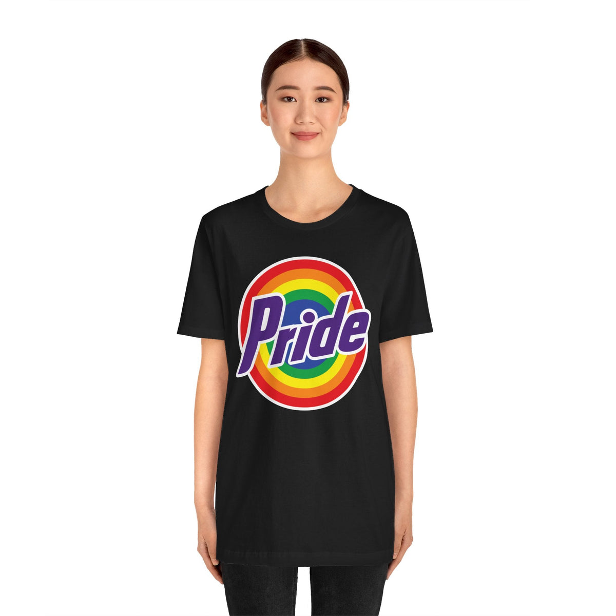 Retro Rainbow Pride T-Shirt - Vibrant LGBTQ+ Short Sleeve Tee