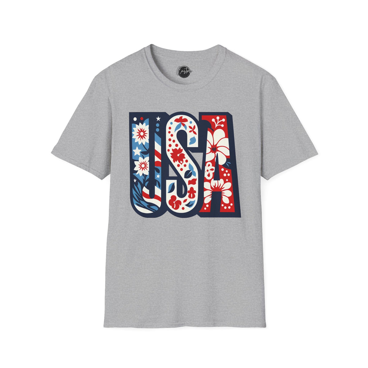 Retro USA - 4th of July shirt, USA flag shirt, Red white blue tee, Patriotic - t-shirt, American pride tee