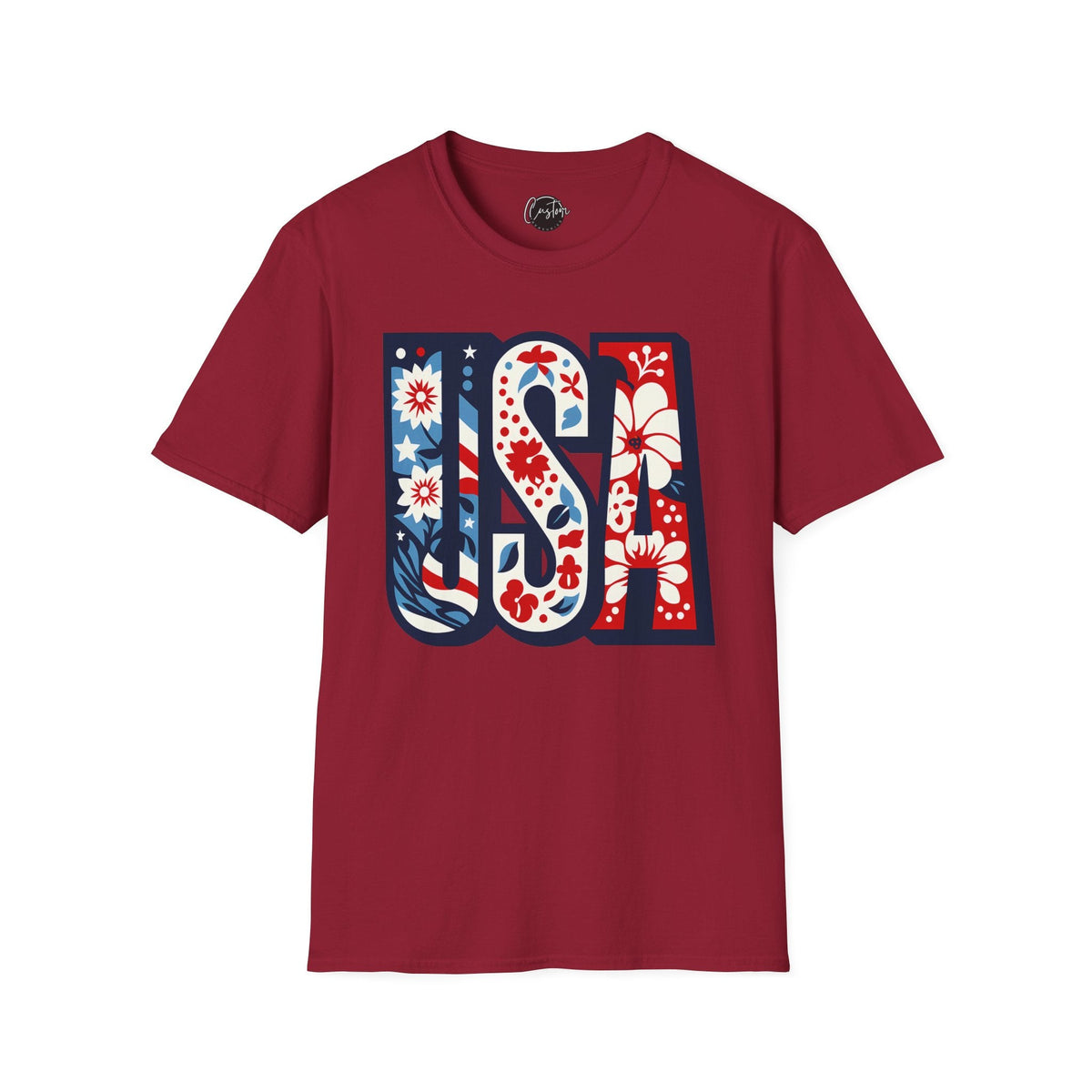 Retro USA - 4th of July shirt, USA flag shirt, Red white blue tee, Patriotic - t-shirt, American pride tee