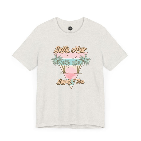 Salty Hair & Toes Beach T-Shirt - Coastal Chic Tee | Lake Life Shirt | Summer Graphic Top | Trendy Vacation Wear