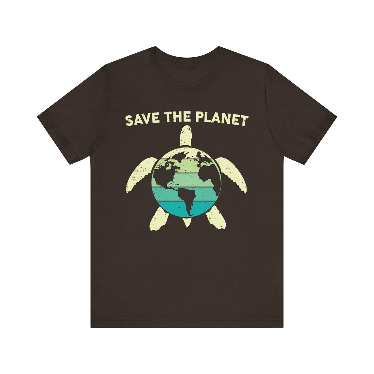 Save the Planet - Eco-Friendly Turtle Graphic Tee, Earth Conservation, Ocean Protection, Marine Life Awareness, Green