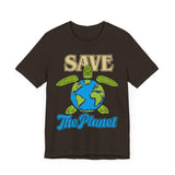 Save the Planet - Turtle Earth Graphic Tee, Ocean Conservation, Eco-Friendly Apparel, Environmental Awareness Shirt,