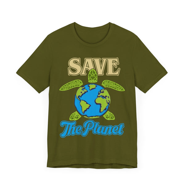 Save the Planet - Turtle Earth Graphic Tee, Ocean Conservation, Eco-Friendly Apparel, Environmental Awareness Shirt,