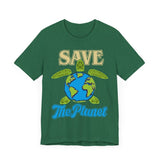 Save the Planet - Turtle Earth Graphic Tee, Ocean Conservation, Eco-Friendly Apparel, Environmental Awareness Shirt,