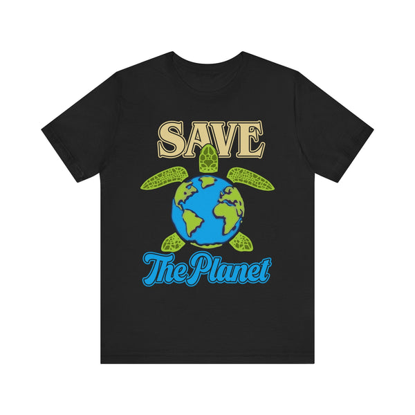 Save the Planet - Turtle Earth Graphic Tee, Ocean Conservation, Eco-Friendly Apparel, Environmental Awareness Shirt,