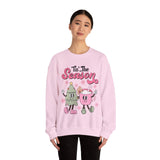 Season of Cheer Crewneck Sweatshirt - Cute Christmas Tree and Hot Cocoa Christmas Sweater - Festive Fun