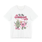 Season of Cheer T-Shirt - Cute Christmas Tree and Hot Cocoa Graphic Shirt - Festive Fun