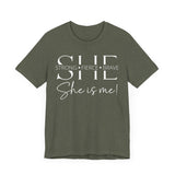 She Is Strong, Fierce, Brave - Motivational Women's Tee