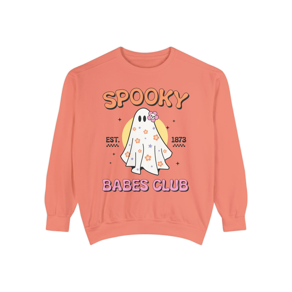 Spooky Babes Club Halloween Ghost Sweatshirt - Retro Halloween Graphic Sweater