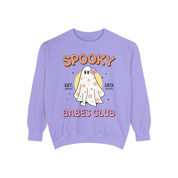 Spooky Babes Club Halloween Ghost Sweatshirt - Retro Halloween Graphic Sweater