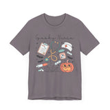 Spooky Nurse Halloween T-Shirt - Medical Theme with Cute Graphics