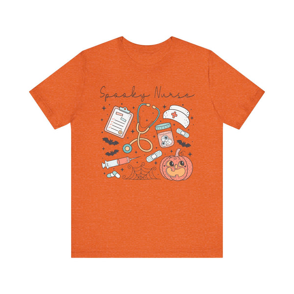 Spooky Nurse Halloween T-Shirt - Medical Theme with Cute Graphics