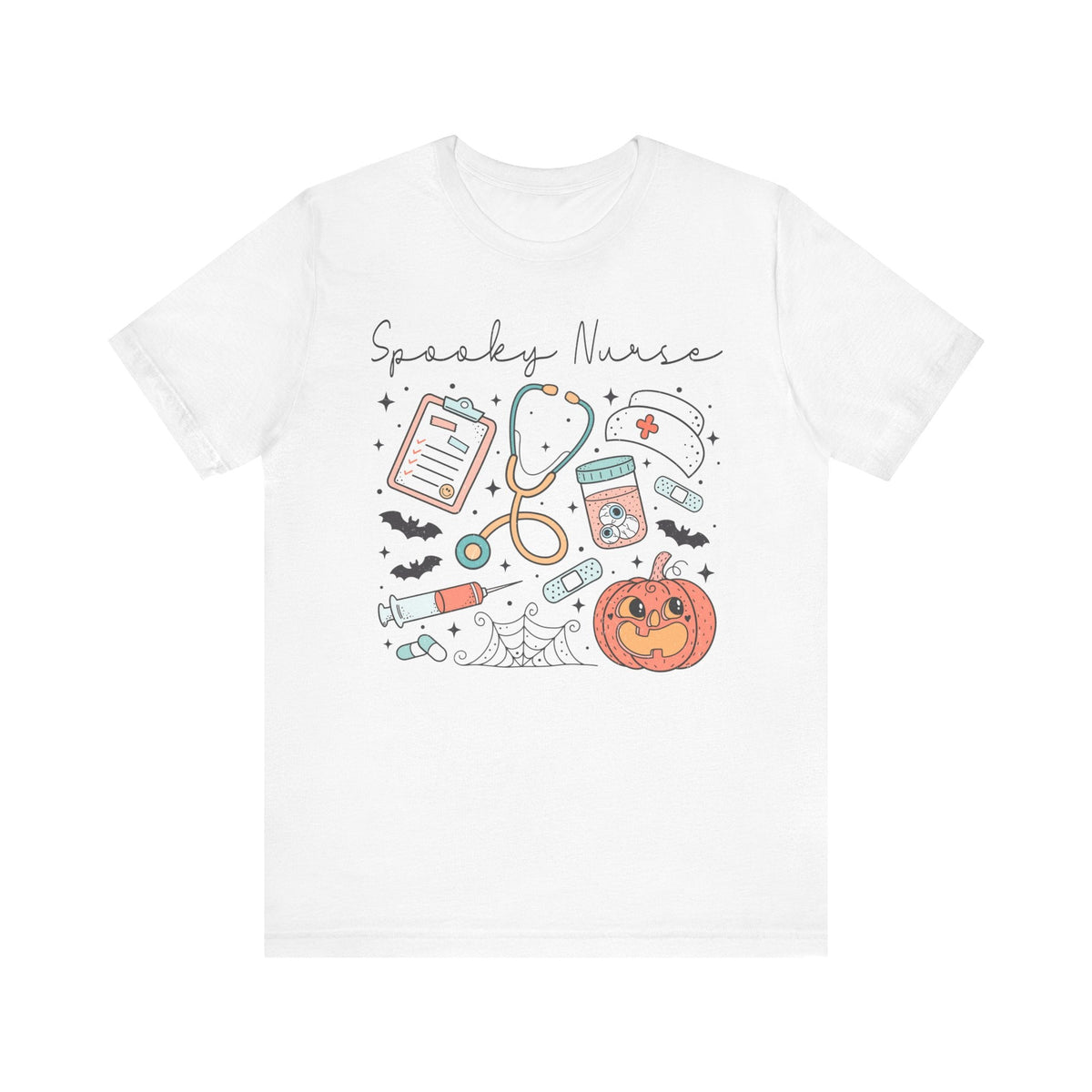 Spooky Nurse Halloween T-Shirt - Medical Theme with Cute Graphics