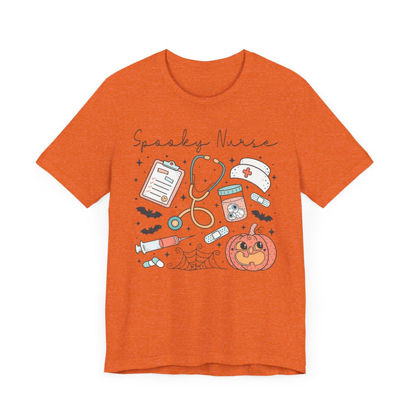 Spooky Nurse Halloween T-Shirt - Medical Theme with Cute Graphics