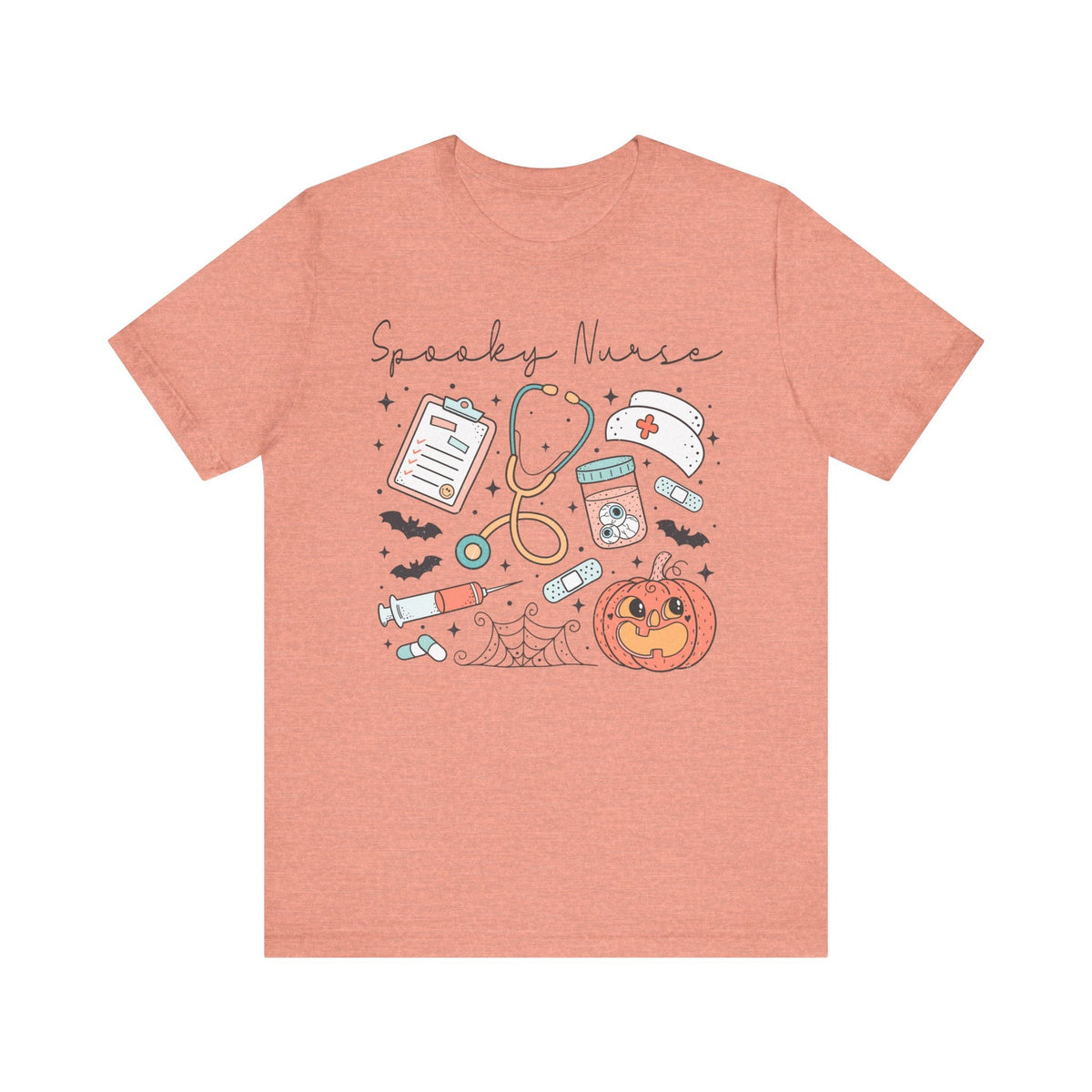 Spooky Nurse Halloween T-Shirt - Medical Theme with Cute Graphics