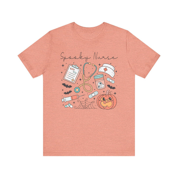 Spooky Nurse Halloween T-Shirt - Medical Theme with Cute Graphics