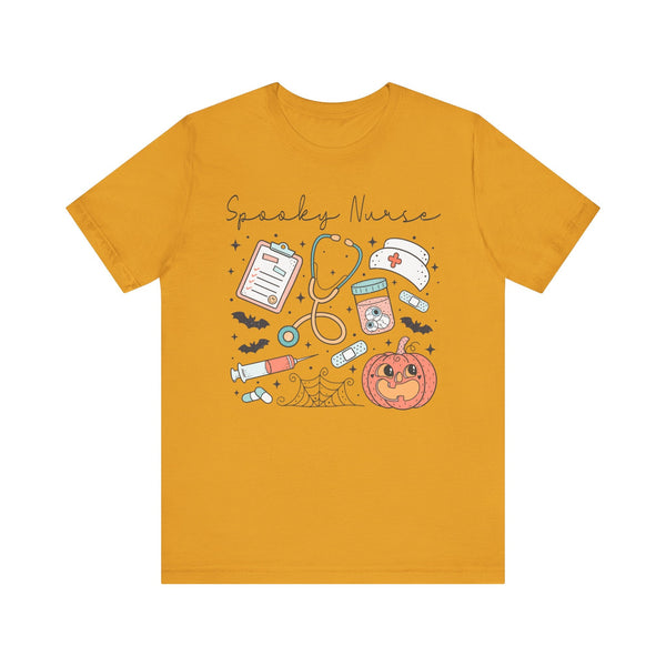 Spooky Nurse Halloween T-Shirt - Medical Theme with Cute Graphics