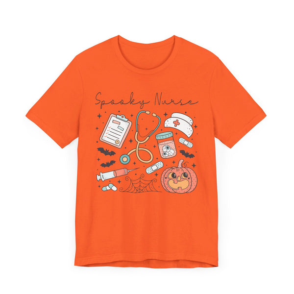 Spooky Nurse Halloween T-Shirt - Medical Theme with Cute Graphics