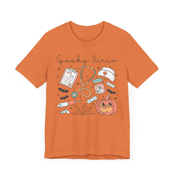 Spooky Nurse Halloween T-Shirt - Medical Theme with Cute Graphics