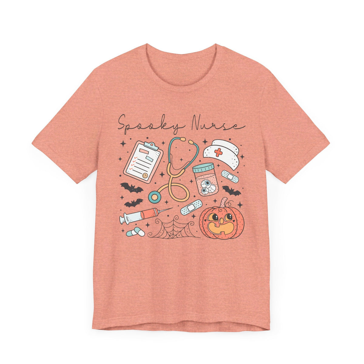 Spooky Nurse Halloween T-Shirt - Medical Theme with Cute Graphics