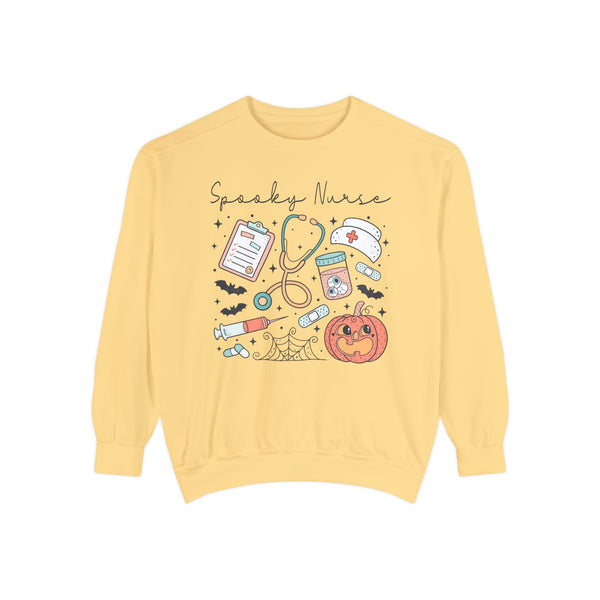 Spooky Nurse Halloween T-Sweatshirt - Medical Theme with Cute Graphics