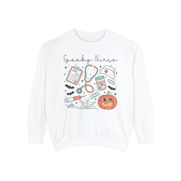 Spooky Nurse Halloween T-Sweatshirt - Medical Theme with Cute Graphics