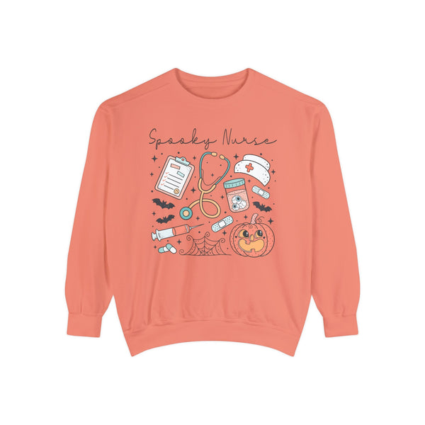 Spooky Nurse Halloween T-Sweatshirt - Medical Theme with Cute Graphics