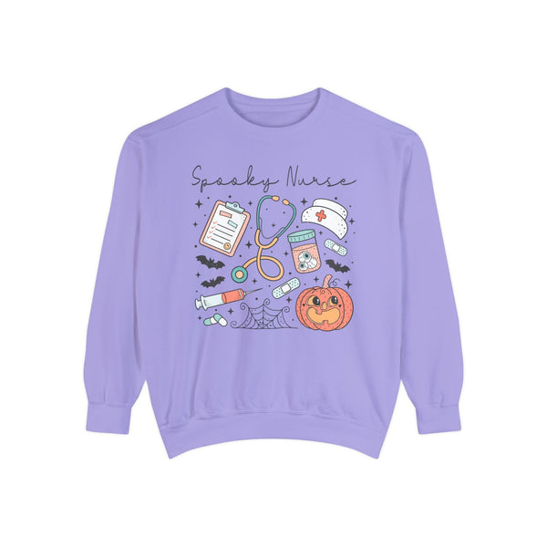 Spooky Nurse Halloween T-Sweatshirt - Medical Theme with Cute Graphics