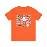 Spooky Season Halloween Shirt - Retro Pastel Ghost Witch Graphic Tee