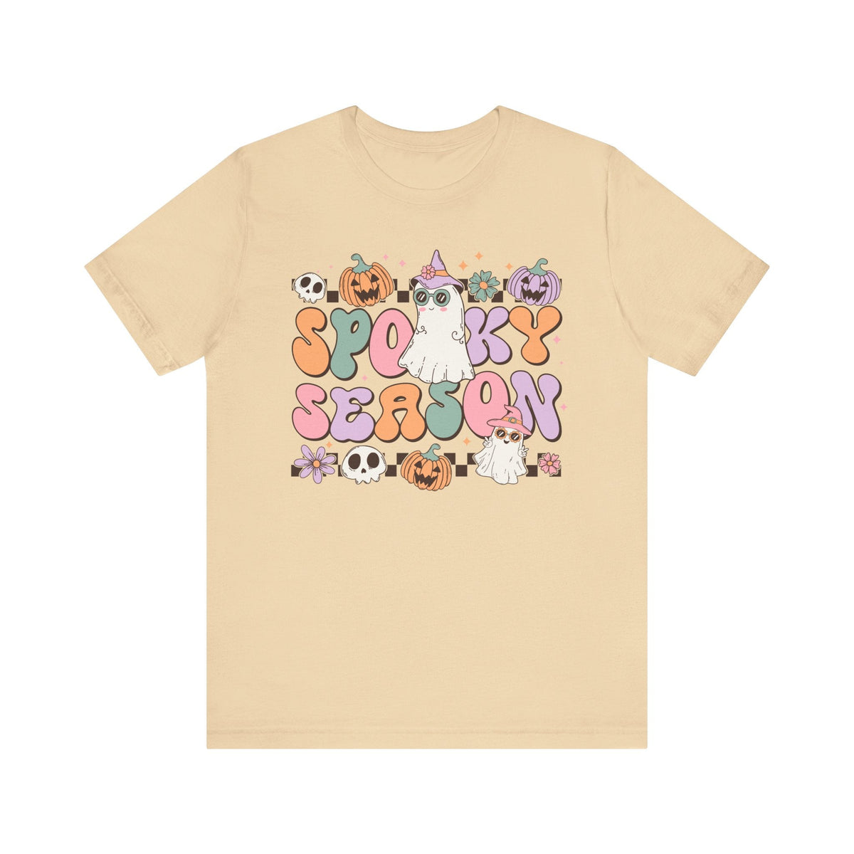 Spooky Season Halloween Shirt - Retro Pastel Ghost Witch Graphic Tee