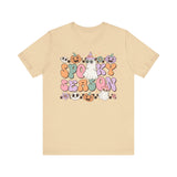 Spooky Season Halloween Shirt - Retro Pastel Ghost Witch Graphic Tee