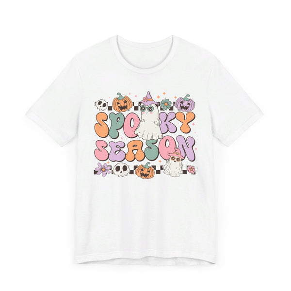 Spooky Season Halloween Shirt - Retro Pastel Ghost Witch Graphic Tee