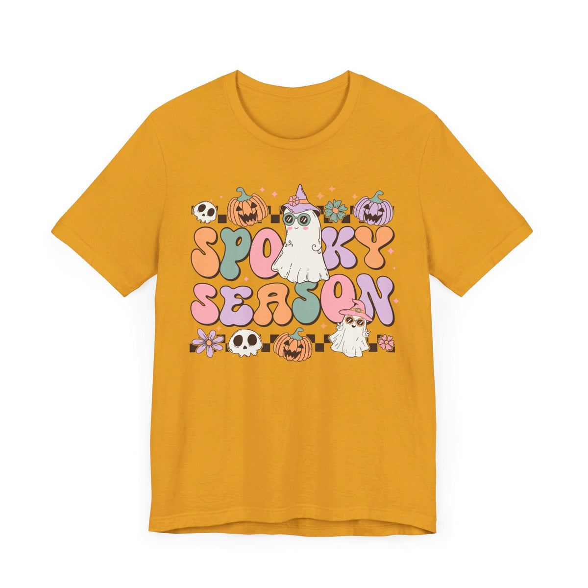 Spooky Season Halloween Shirt - Retro Pastel Ghost Witch Graphic Tee