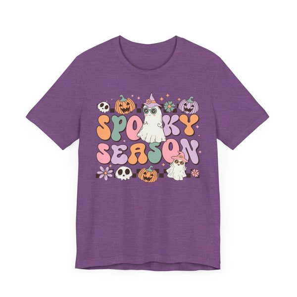 Spooky Season Halloween Shirt - Retro Pastel Ghost Witch Graphic Tee