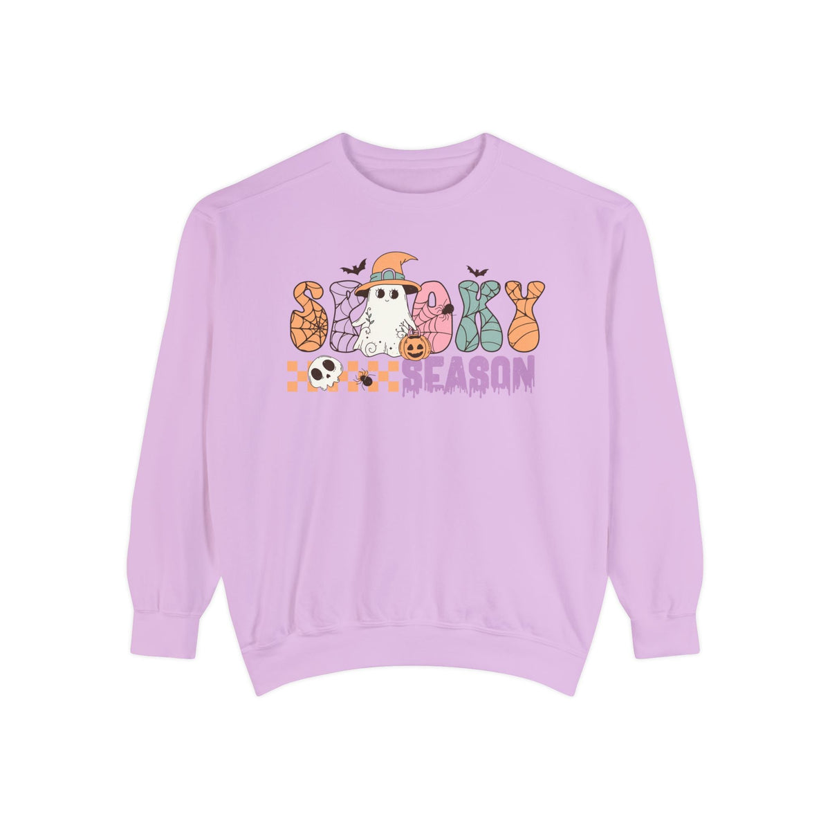 Spooky Season Halloween Sweatshirt - Retro Ghost Witch Graphic Sweater