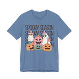 Spooky Season Pumpkins and Ghosts Halloween Shirt - Cute Vintage Ghost Graphic Tee