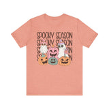 Spooky Season Pumpkins and Ghosts Halloween Shirt - Cute Vintage Ghost Graphic Tee