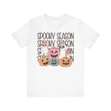 Spooky Season Pumpkins and Ghosts Halloween Shirt - Cute Vintage Ghost Graphic Tee